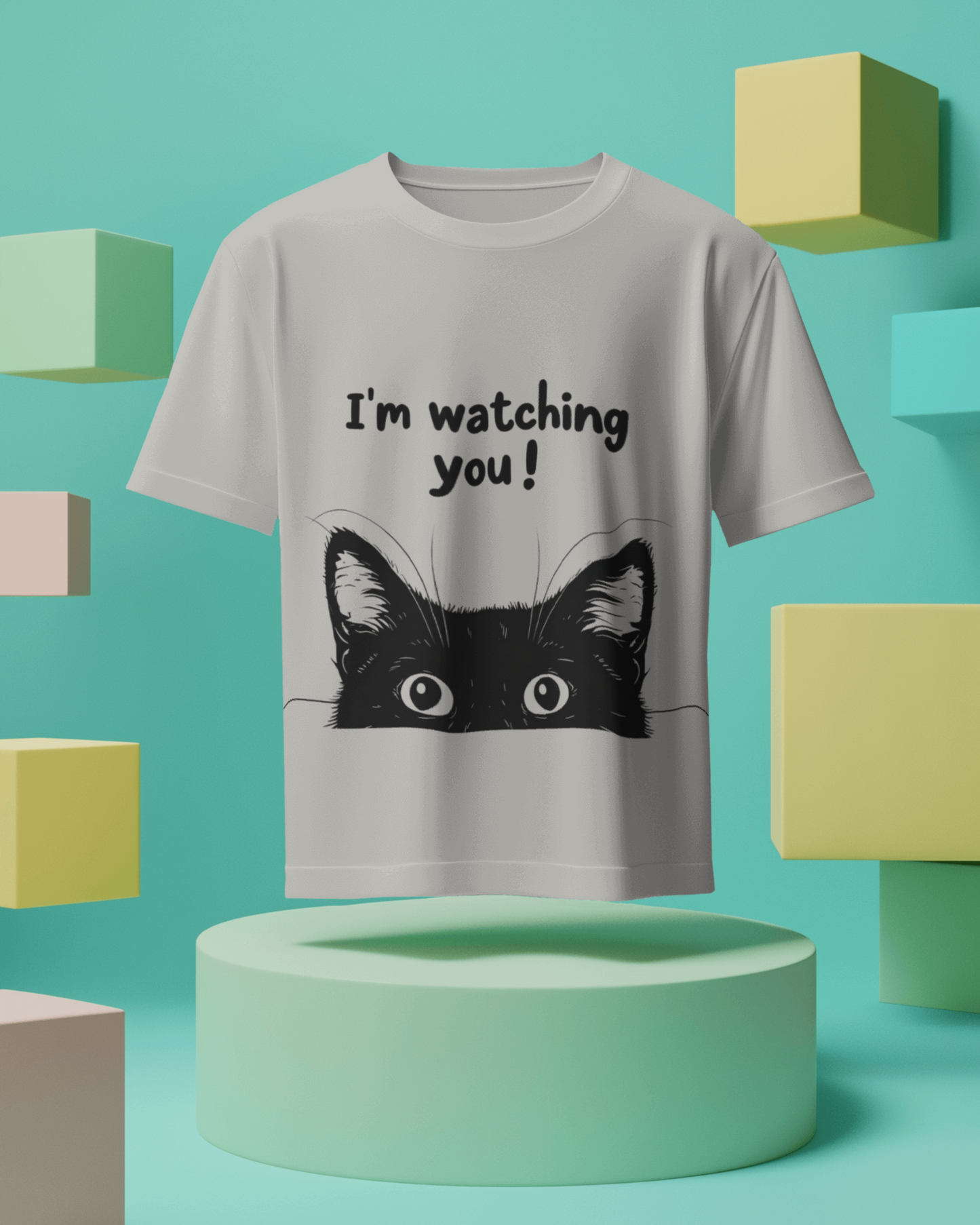 “I’m Watching You” – Unisex Cat Lover T-Shirt | 7 Cool Colors