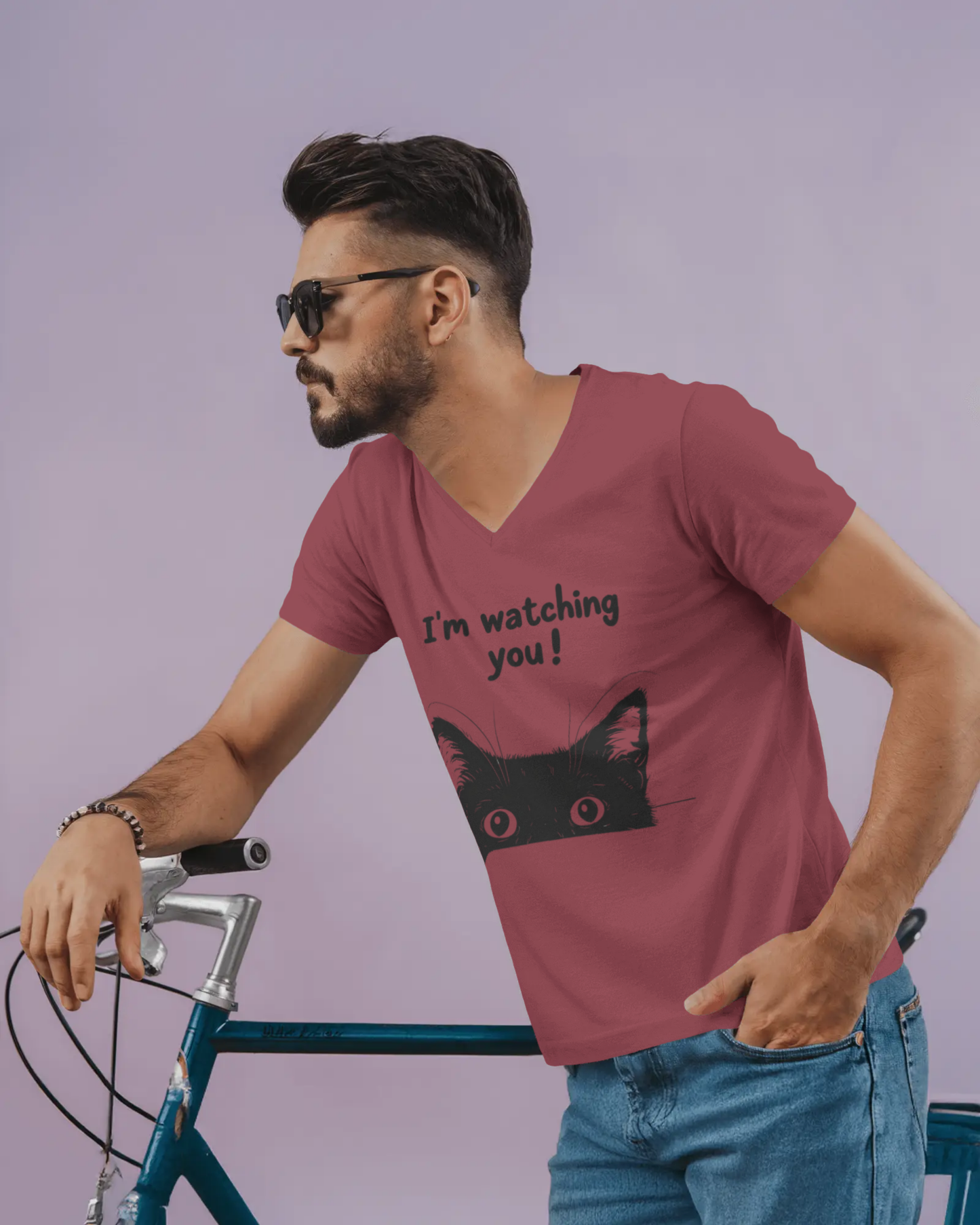 “I’m Watching You” – Unisex Cat Lover T-Shirt | 7 Cool Colors