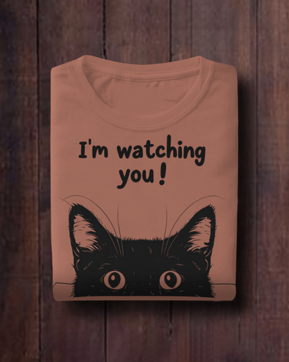 “I’m Watching You” – Unisex Cat Lover T-Shirt | 7 Cool Colors