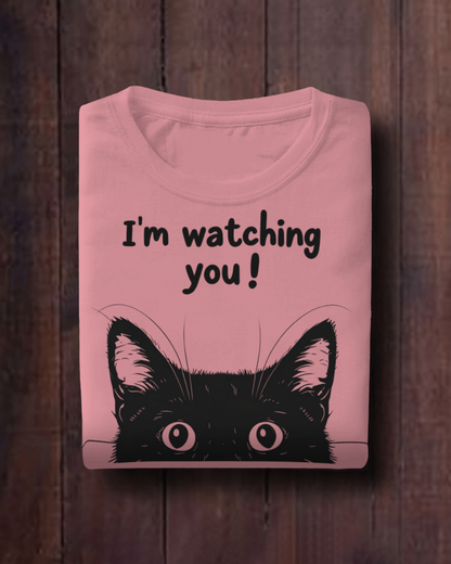 “I’m Watching You” – Unisex Cat Lover T-Shirt | 7 Cool Colors