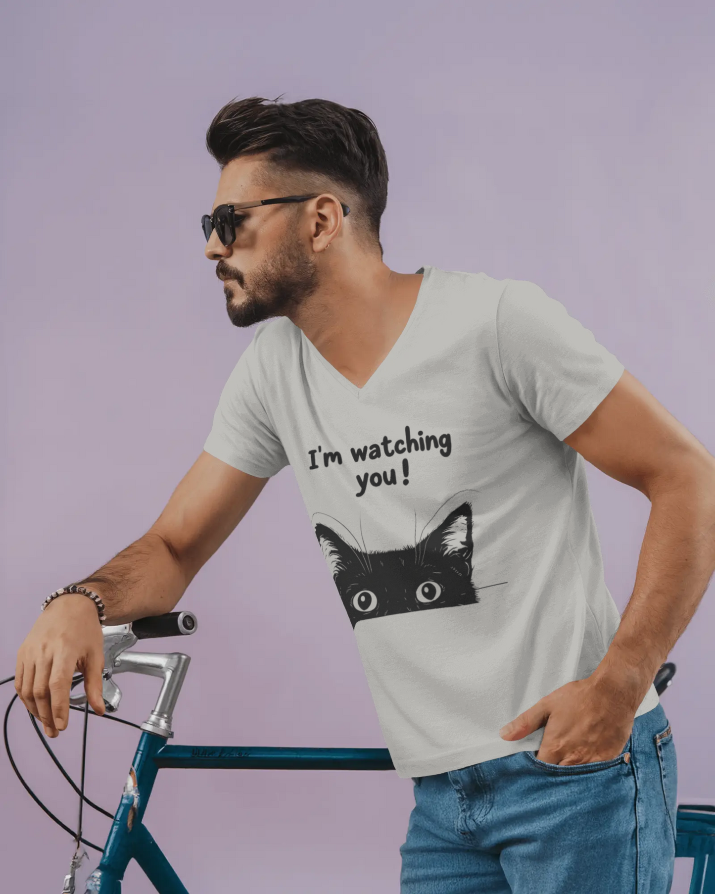 “I’m Watching You” – Unisex Cat Lover T-Shirt | 7 Cool Colors