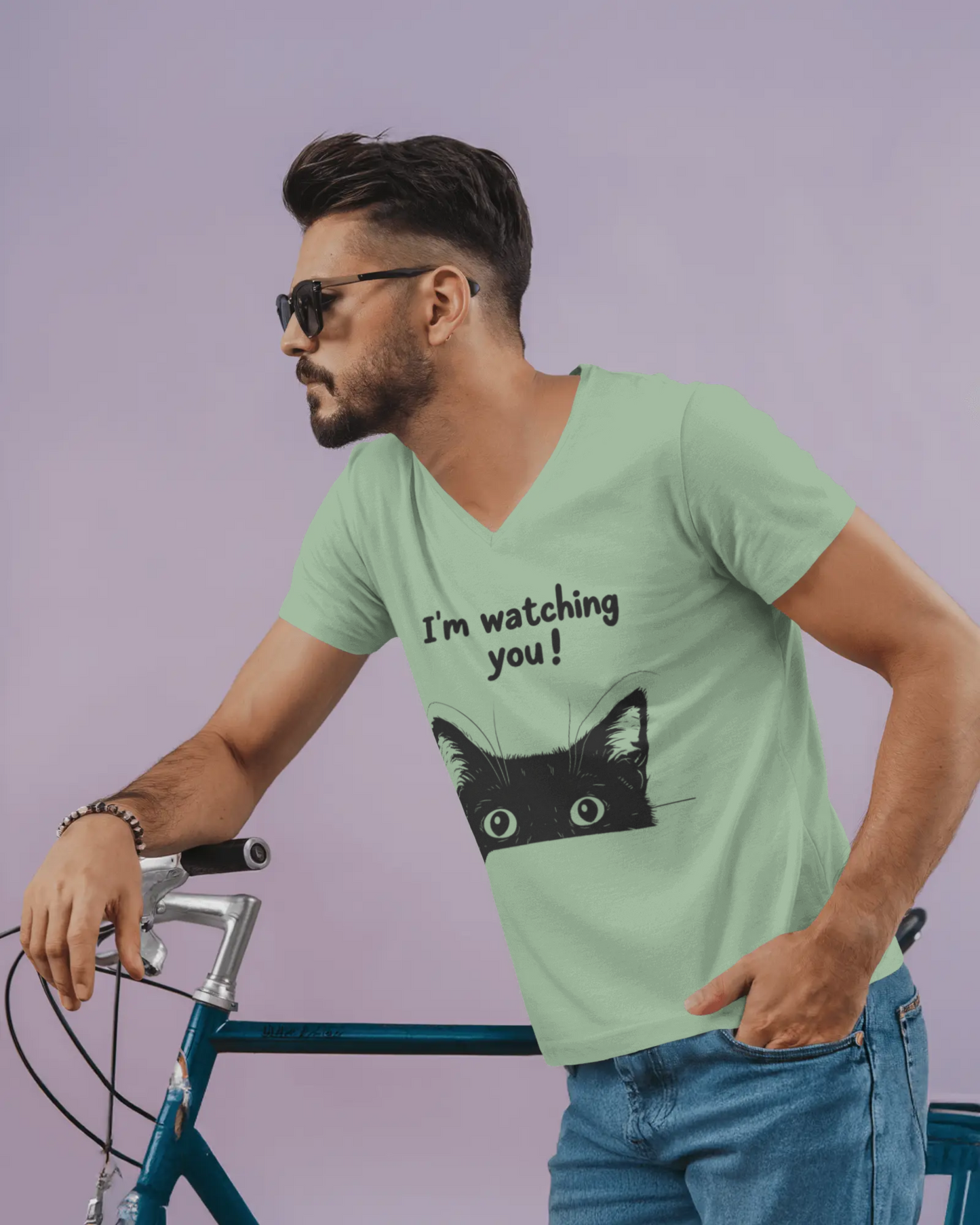 “I’m Watching You” – Unisex Cat Lover T-Shirt | 7 Cool Colors