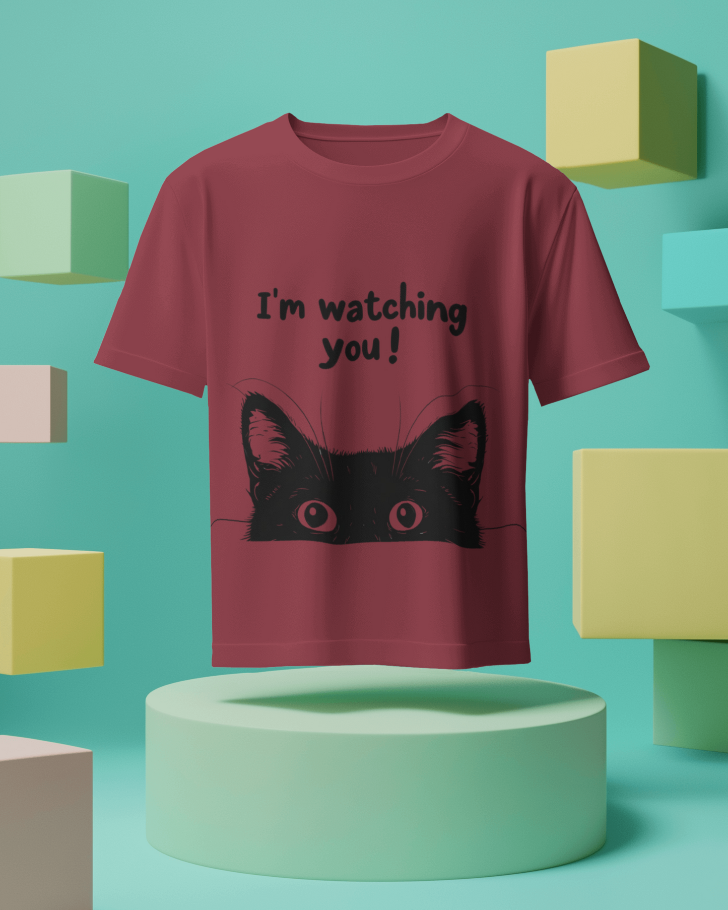 “I’m Watching You” – Unisex Cat Lover T-Shirt | 7 Cool Colors