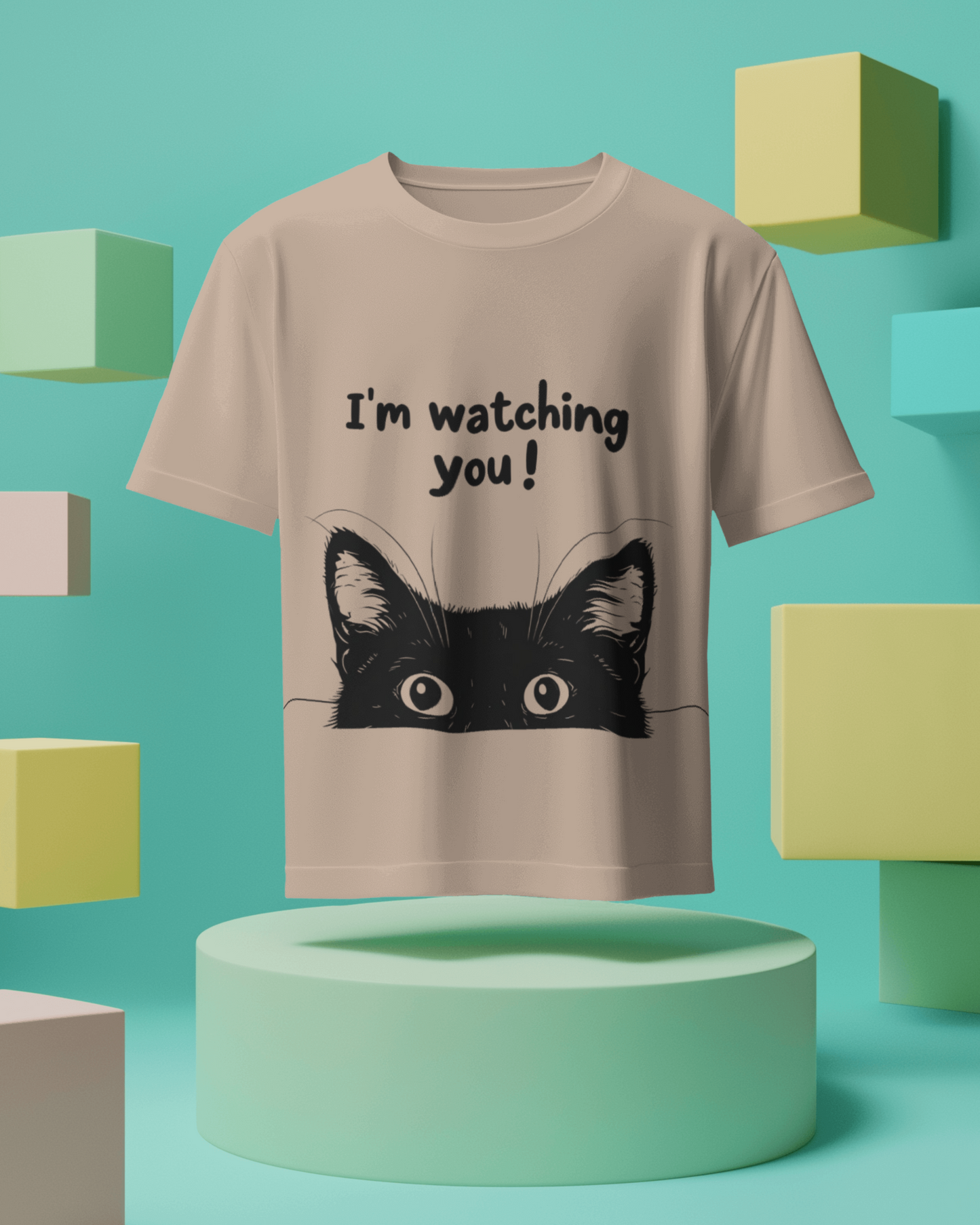 “I’m Watching You” – Unisex Cat Lover T-Shirt | 7 Cool Colors