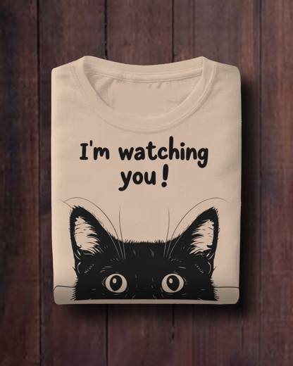 “I’m Watching You” – Unisex Cat Lover T-Shirt | 7 Cool Colors