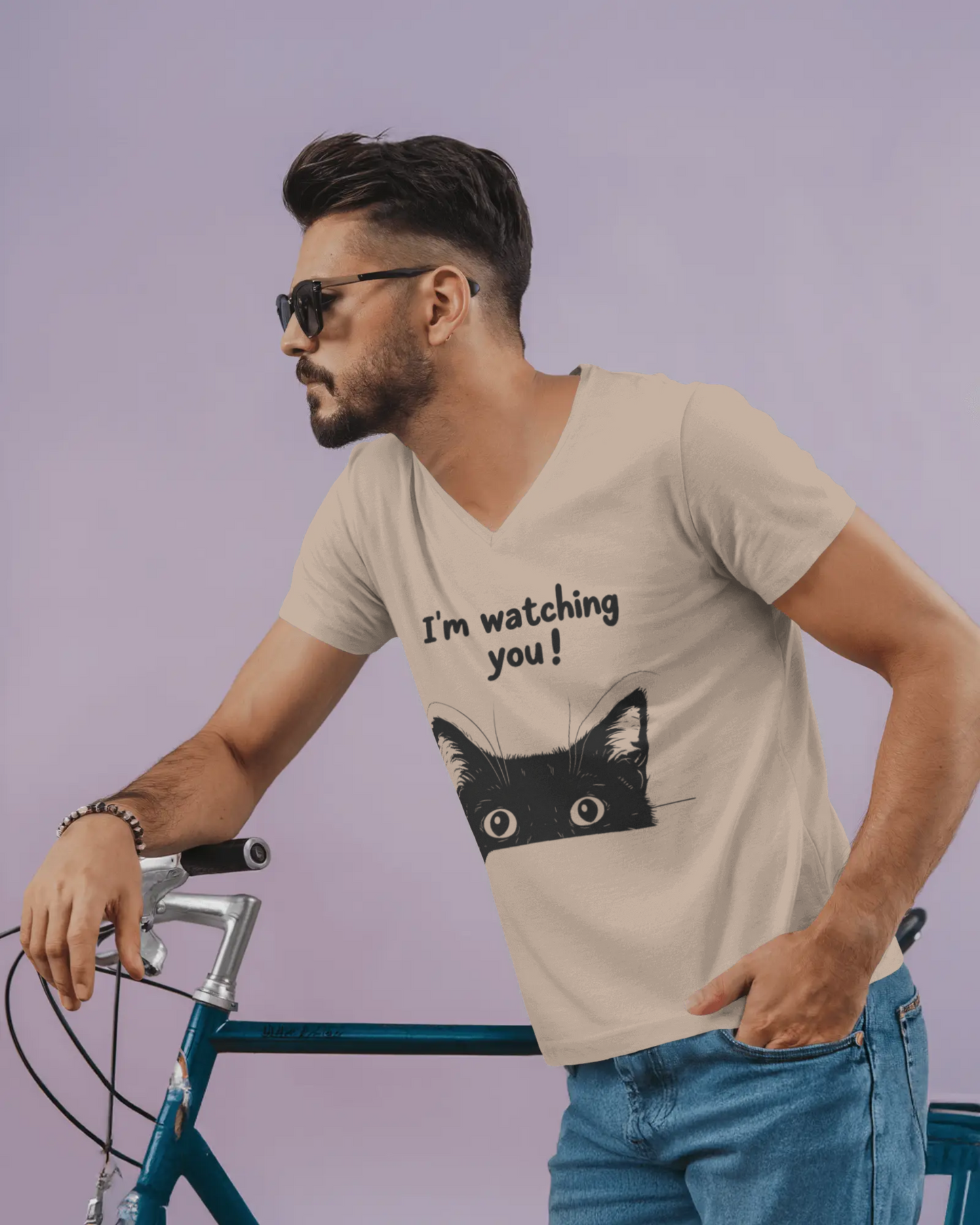 “I’m Watching You” – Unisex Cat Lover T-Shirt | 7 Cool Colors