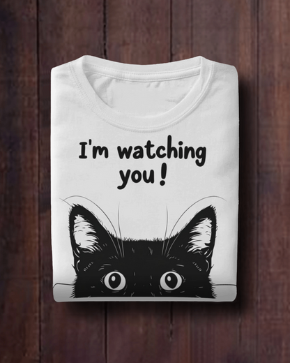 “I’m Watching You” – Unisex Cat Lover T-Shirt | 7 Cool Colors